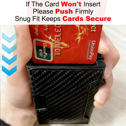 Carbon Fiber Rfid Credit Card Holder Men Wallets Anti Theft Slim Thin Wallet Luxury Cardholder Minimalist Wallet Purse Walet Bag